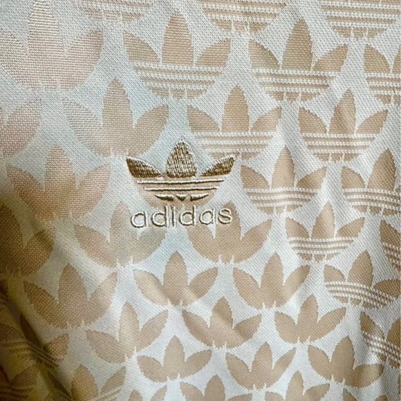 adidas Firebird Track Top Monogram Logo Off White Jacket Men - Picture 2 of 6